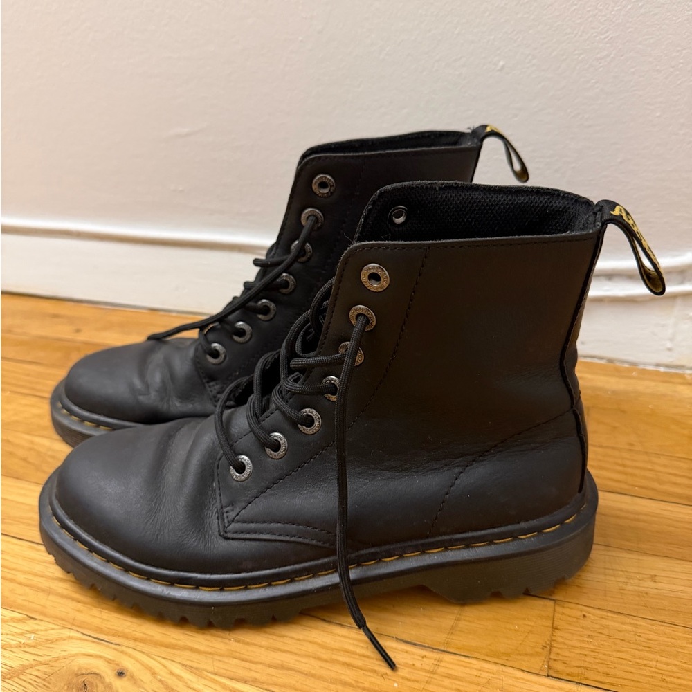 Dr. Martens Black Leather Lace-Up Boots